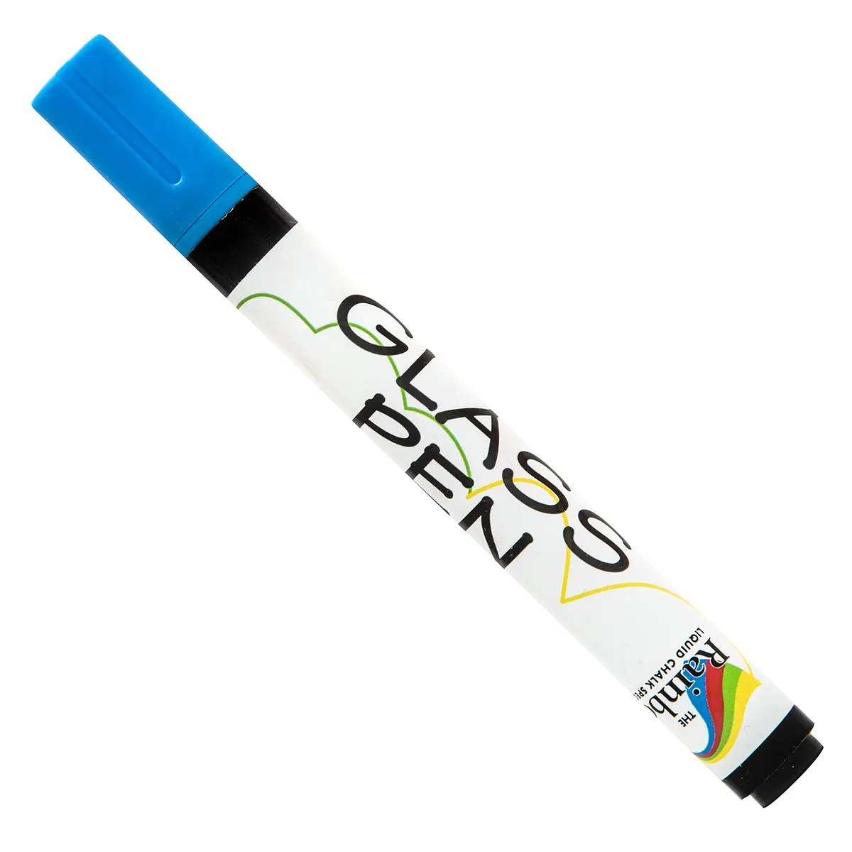 Rainbow Chalk Markers Limited Glass Pen Window Marker Blue Fine Tip | Non-Toxic Water-Based Ink for Glass & Mirrors - main product image