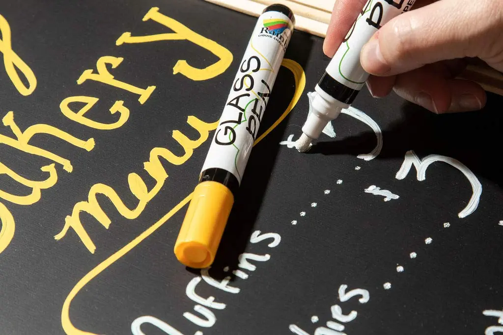 Rainbow Chalk Markers Limited Glass Pen Window Marker White Fine Tip | Writes on Glass, Mirrors, Windows - view 6