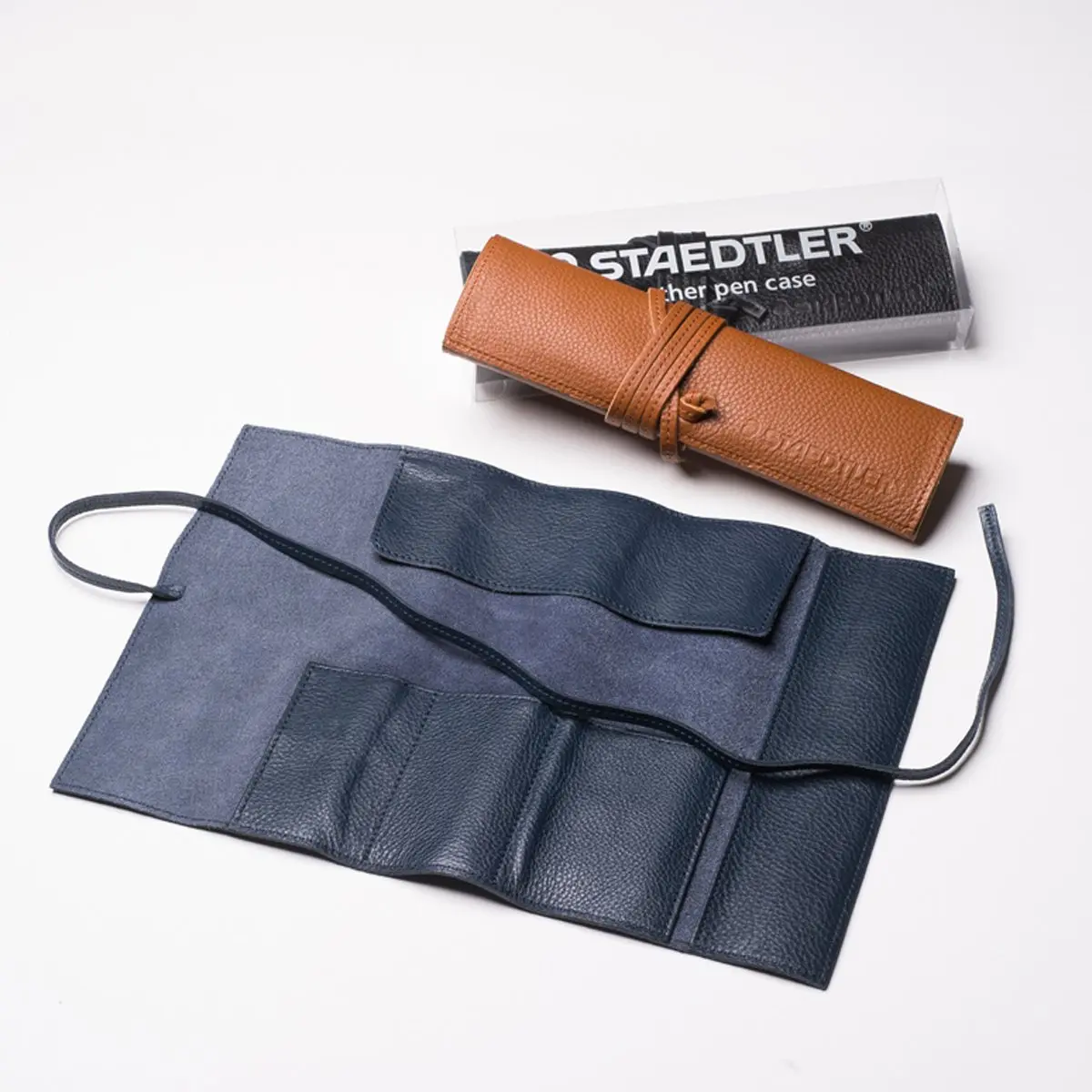 STAEDTLER Leather Pencil Case Brown 900 LC-CA | Unisex Cowhide Organizer with 4 Compartments - view 4