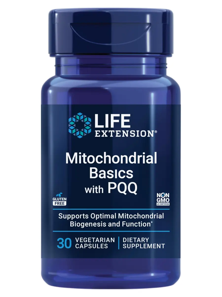 Life Extension Mitochondrial Basics with PQQ, L-Taurine, R-lipoic Acid 30 Capsules | Foundational Supplement for Cellular Energy Production, Brain and Heart Health - main product image