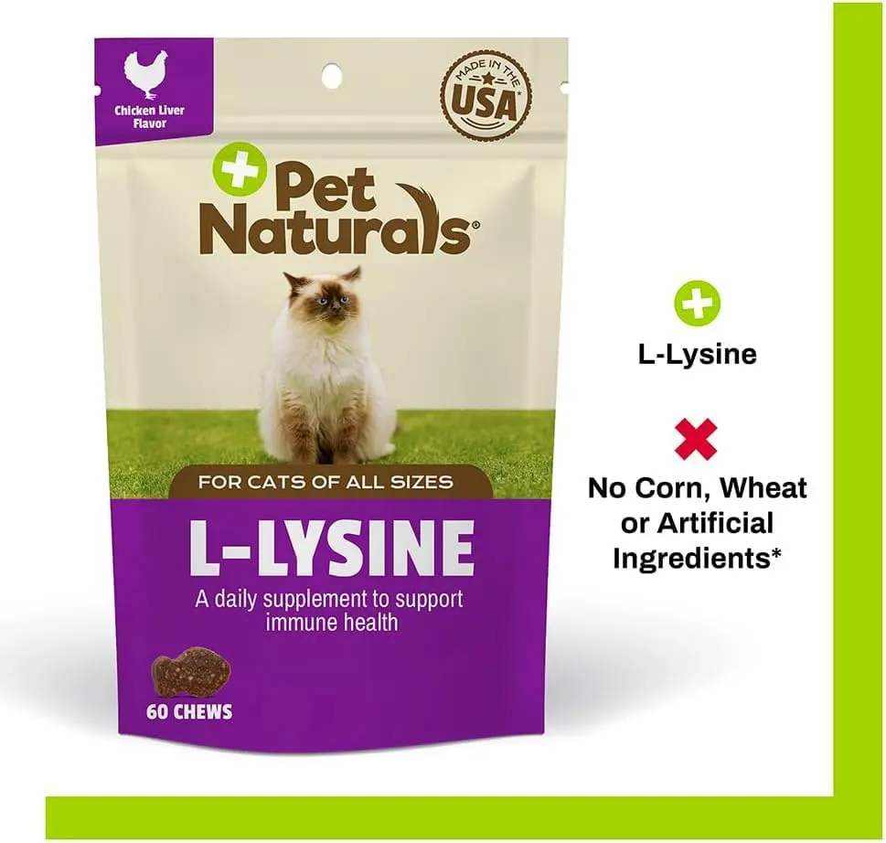 Pet Naturals Lysine Chews for Cats, Chicken Flavor, 60 Count | Immune & Respiratory Support for Cats - view 2