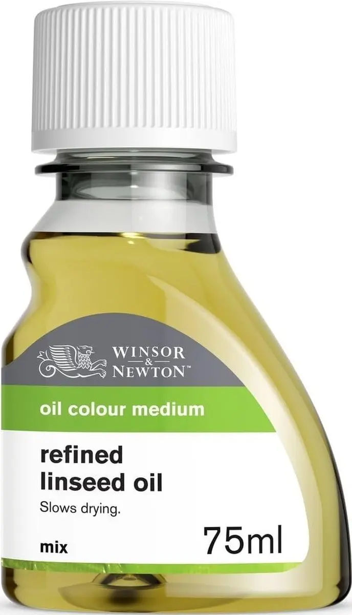 Winsor & Newton Refined Linseed Oil 75ml (2.53 Fl Oz) | Slows Drying, Improves Flow, Enhances Gloss - main product image