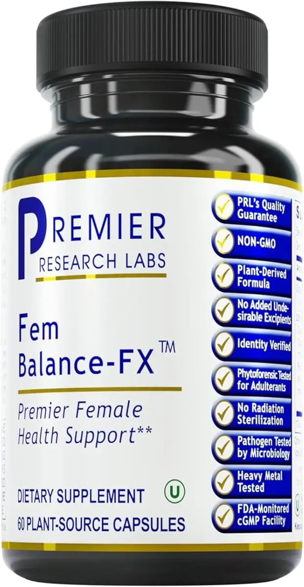 Premier Research Labs Fem Balance FX - 60 Vegetarian Capsules | Supports Women's Hormone Balance - main product image
