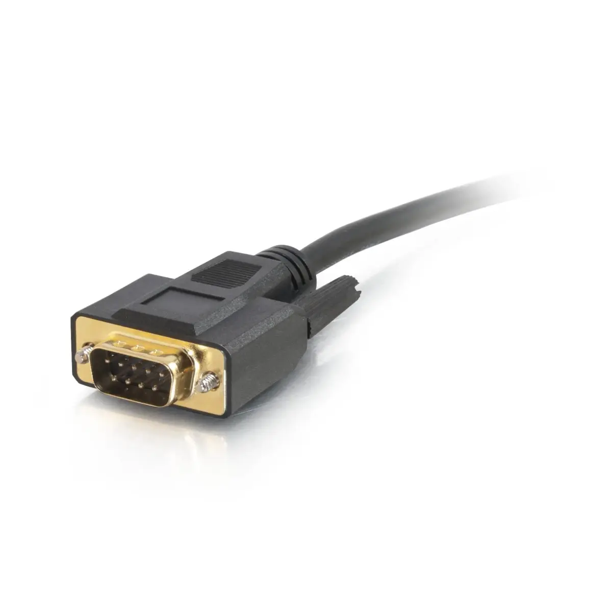 C2G Velocity DB9 Male to 3.5mm Male Serial RS232 Adapter Cable, Black 0.45m (1.5 Feet) - view 2
