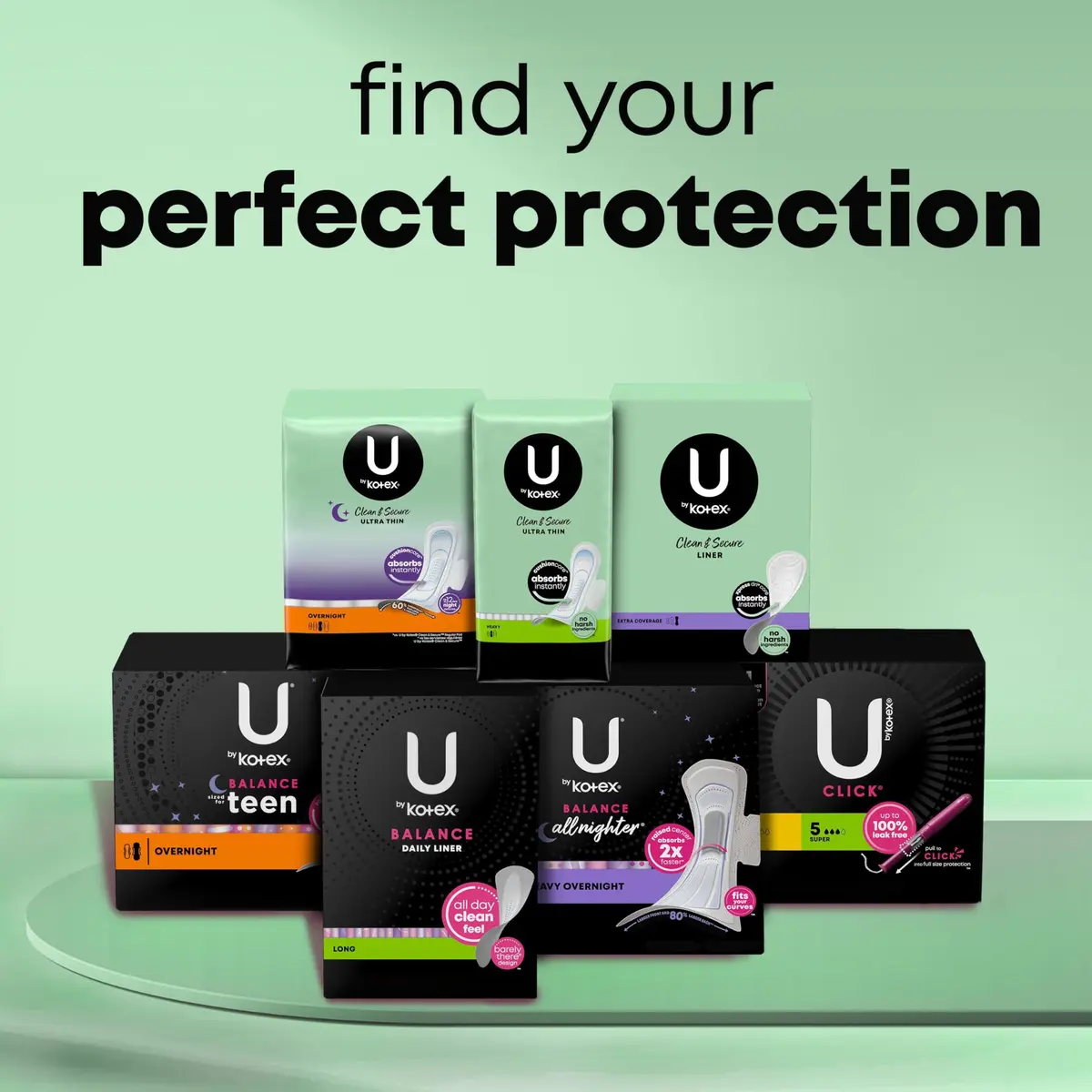 U by Kotex Clean & Secure Ultra Thin Pads Heavy Absorbency 56 Count | Dermatologist Tested & Hypoallergenic - view 8