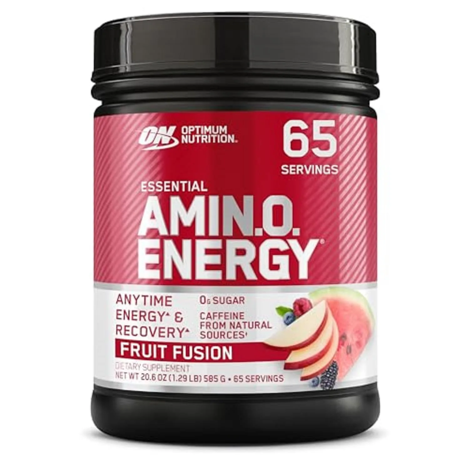 Optimum Nutrition Amino Energy Fruit Fusion Pre Workout Powder, 65 Servings | Amino Acids for Muscle Recovery & Energy - main product image
