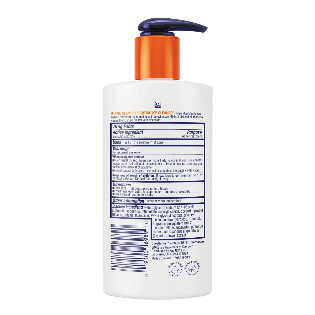 Bioré Blemish Fighting Ice Cleanser Gel 200ml (6.77 Fl Oz) | Fights Breakouts with Salicylic Acid - view 5