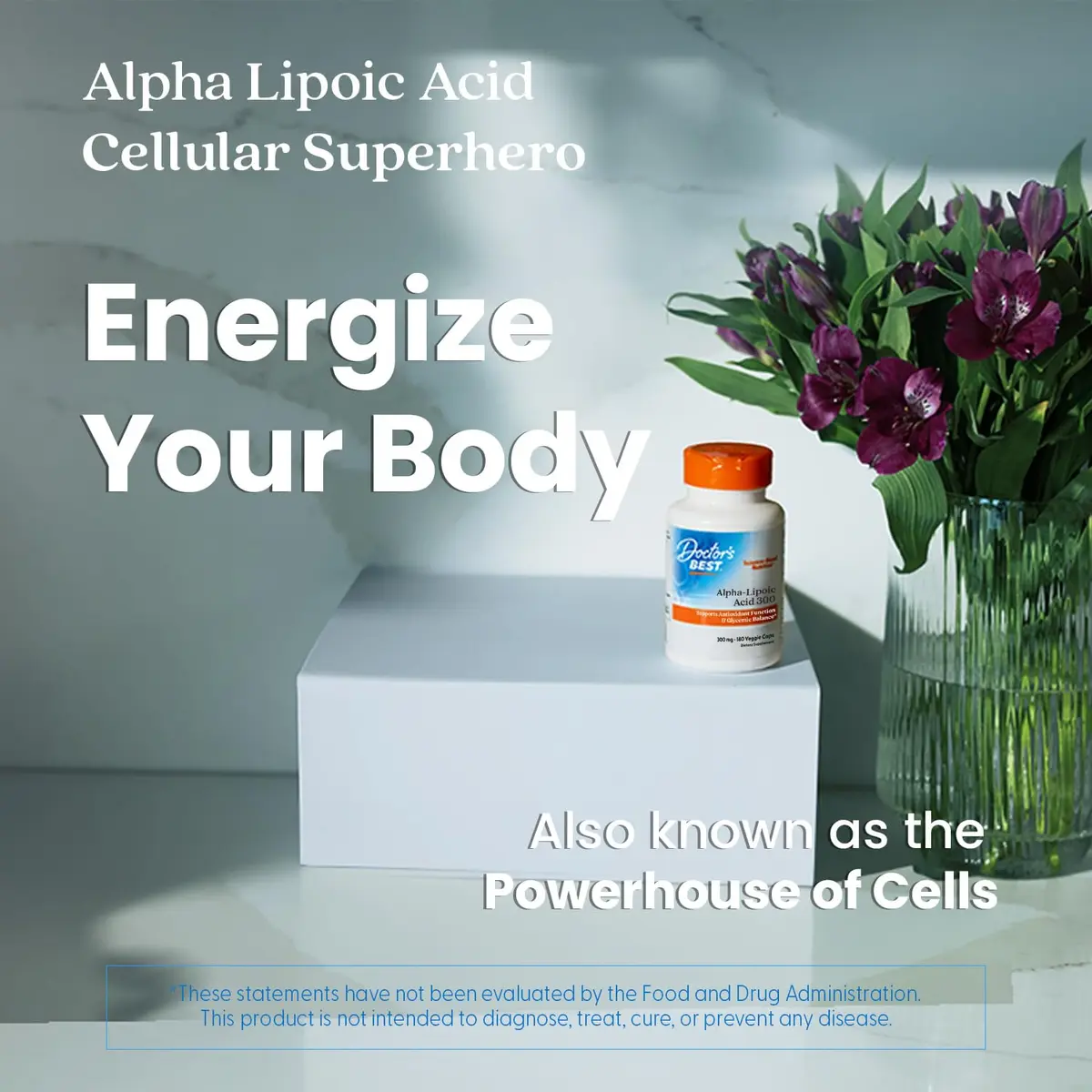 Doctor's BEST Alpha Lipoic Acid Supplement 300mg | 180 Veg Capsules - view 7