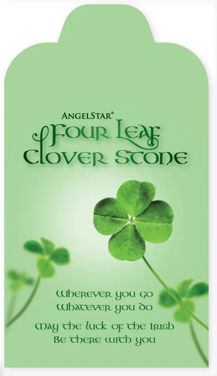 AngelStar Clover Stone 1 1/4" | Natural Irish Luck Gift - view 3