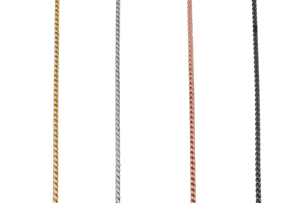 alvalley Dog Show Collar Metal Chain Brass Snake 14" | Elegant Slip Collar for Shows & Training - view 5