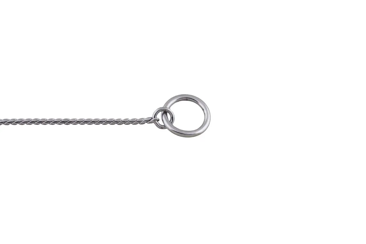 alvalley Dog Show Collar Metal Chain Brass Snake 14" | Elegant Slip Collar for Shows & Training - view 3