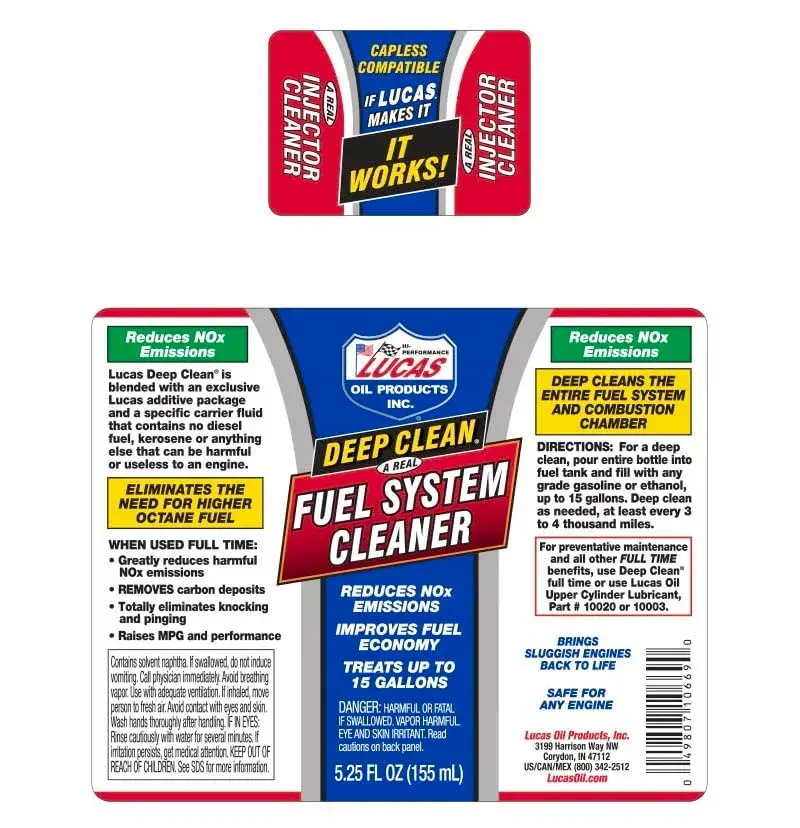 Lucas Oil Deep Clean Fuel System Cleaner 155ml (5.25 fl oz) | For Petrol & Diesel Engines - view 5