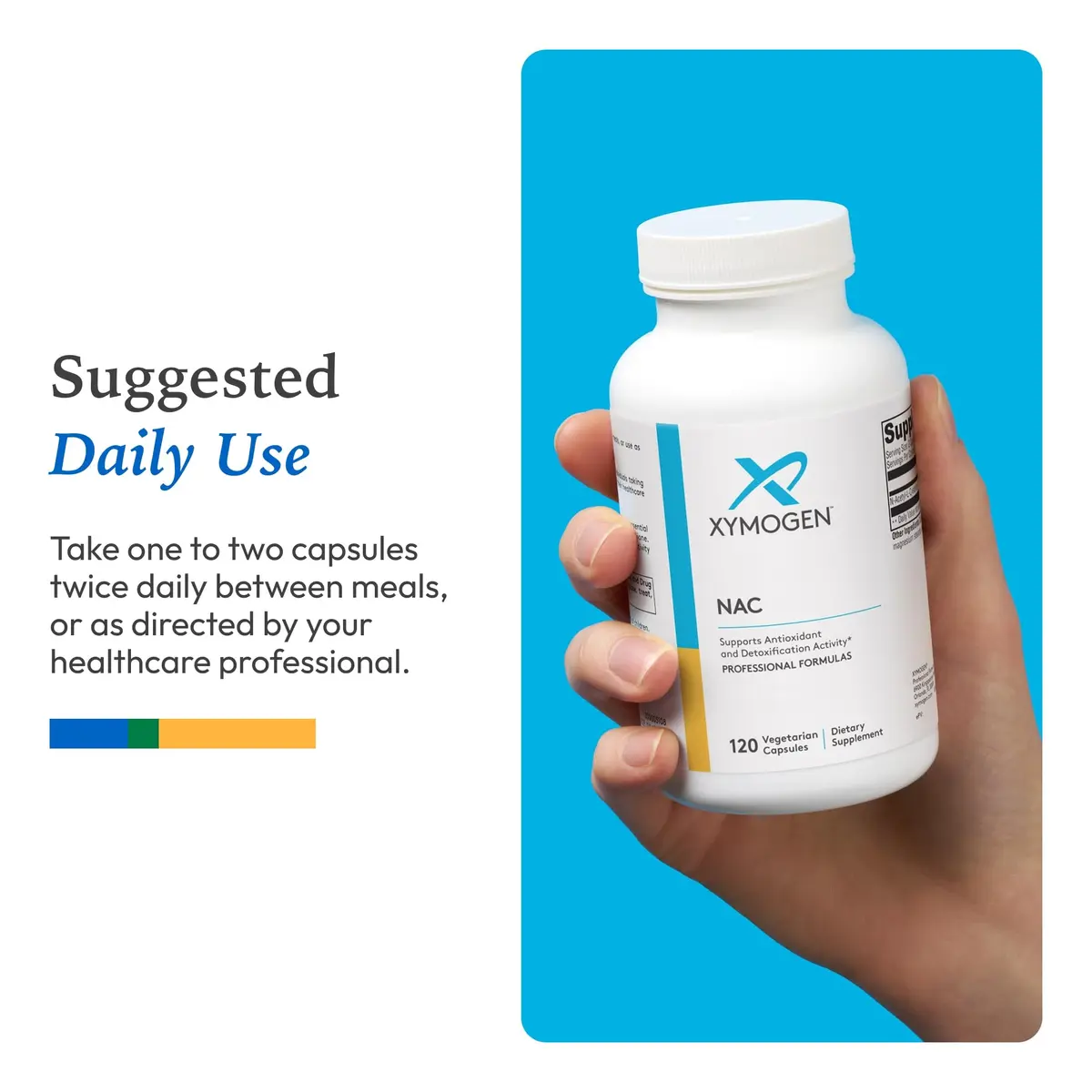 XYMOGEN NAC 120 Capsules | 1200 mg N-Acetyl-L-Cysteine for Antioxidant Support - view 7