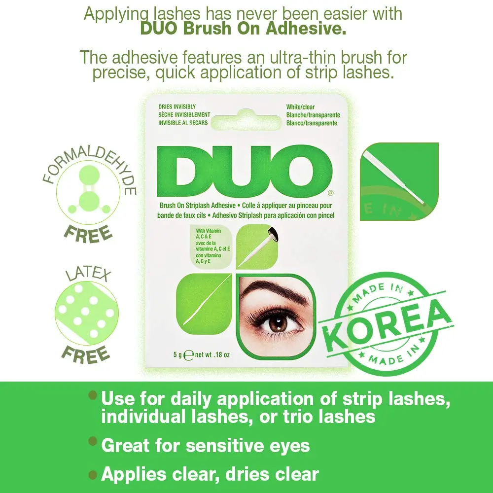 DUO Clear Lash Glue Waterproof 0.18 oz | Long Lasting, Hypoallergenic, Vitamin Enriched - view 2