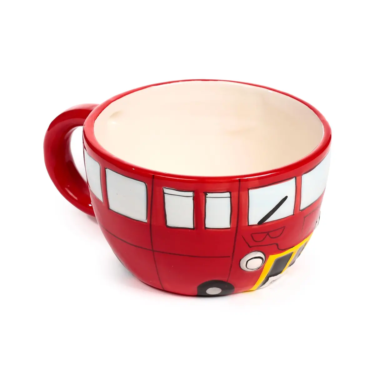 Puckator Routemaster Red Bus Tea for One Set, Ceramic, Mixed, Total Height 17cm | London Bus Tea Cup & Pot - view 3