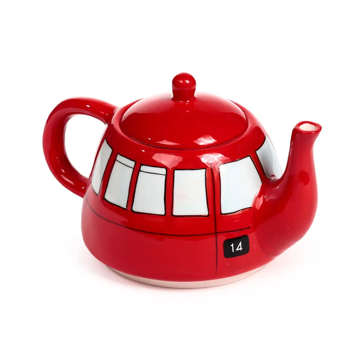 Puckator Routemaster Red Bus Tea for One Set, Ceramic, Mixed, Total Height 17cm | London Bus Tea Cup & Pot - view 4