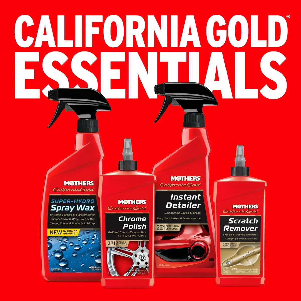 Mothers California Gold Chrome Polish 12 oz | Deep Cleans & Protects Chrome & Glass - view 7