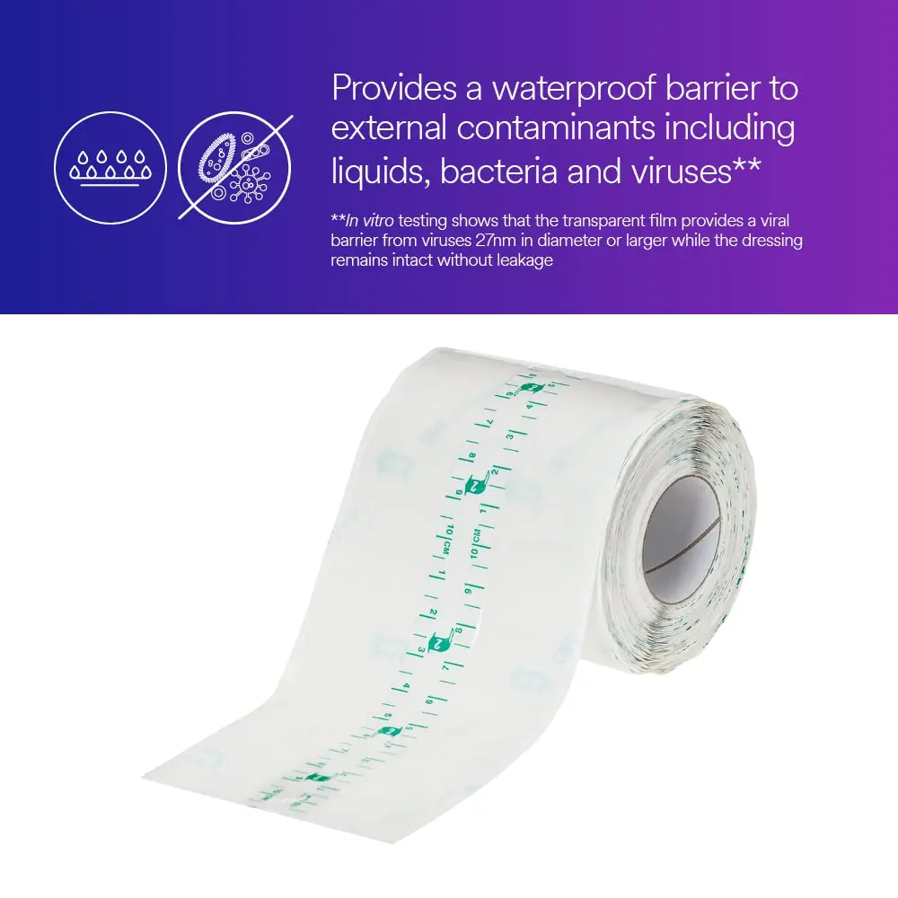 Tegaderm Transparent Film Roll 5CM x 10M Waterproof Bacterial Barrier for Medical Fixation - view 2