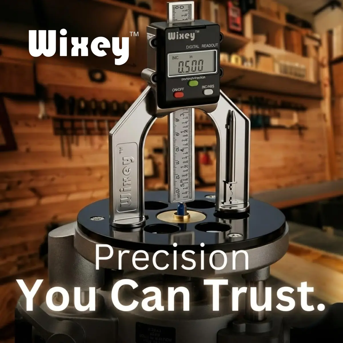Wixey WR25 Mini Digital Height Gauge 83mm (3.2") | Precise Router Table & Table Saw Measuring Tool - view 3