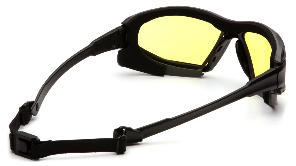 Pyramex Highlander XP Safety Glasses, Black/Gray Frame, Amber Anti-Fog Lens (1 Pair) - view 4
