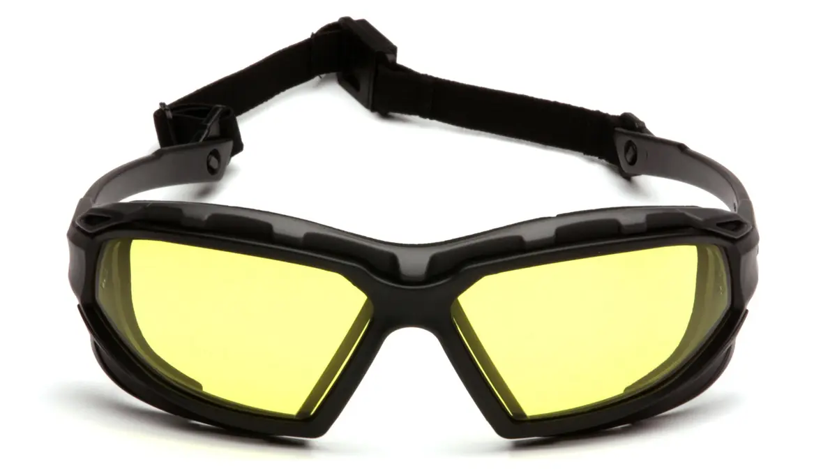 Pyramex Highlander XP Safety Glasses, Black/Gray Frame, Amber Anti-Fog Lens (1 Pair) - view 2