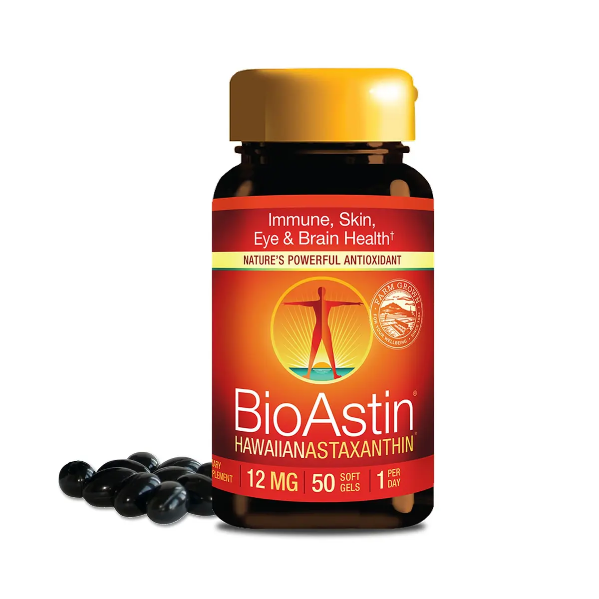 Nutrex Hawaii BioAstin Hawaiian Astaxanthin 12mg | Natural Antioxidant for Eye, Skin & Immune Support - main product image