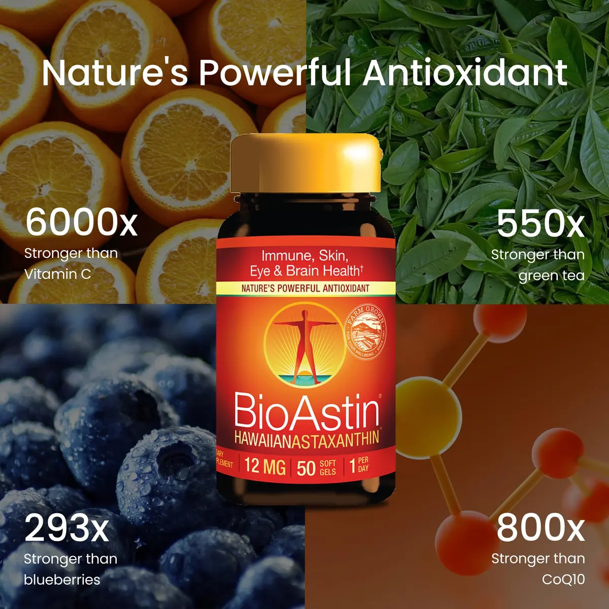 Nutrex Hawaii BioAstin Hawaiian Astaxanthin 12mg | Natural Antioxidant for Eye, Skin & Immune Support - view 4