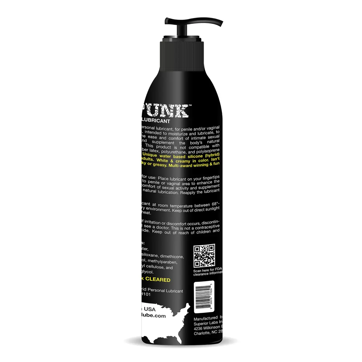 SPUNK Hybrid Lube Water & Silicone Based Personal Lubricant 236ml (8 Fl Oz) | Long-Lasting Glide & Easy Clean-Up - view 4