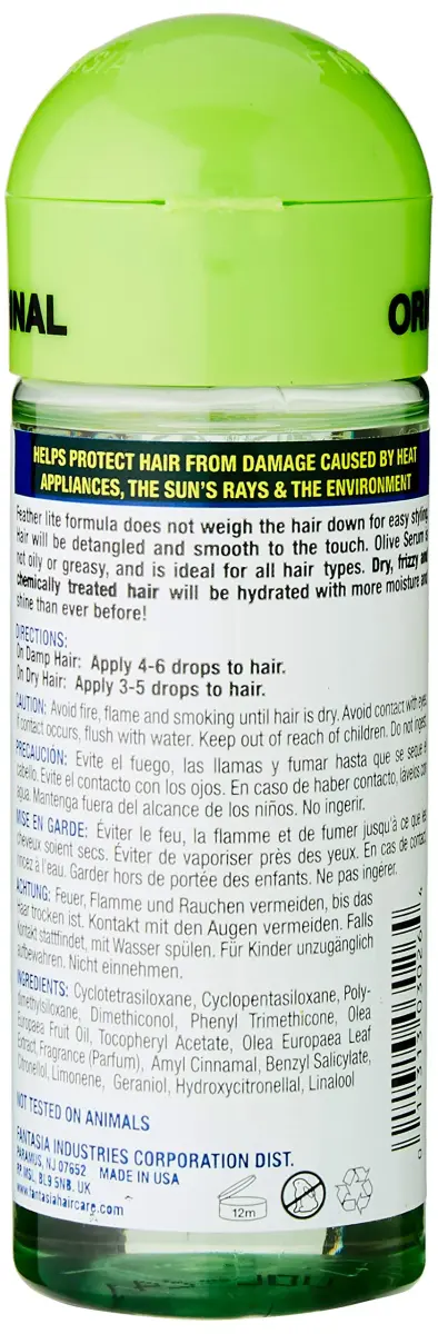 Fantasia Hair Polisher Olive Serum 59ml (2 Fl Oz) | Repairs Dry, Damaged Hair - view 4