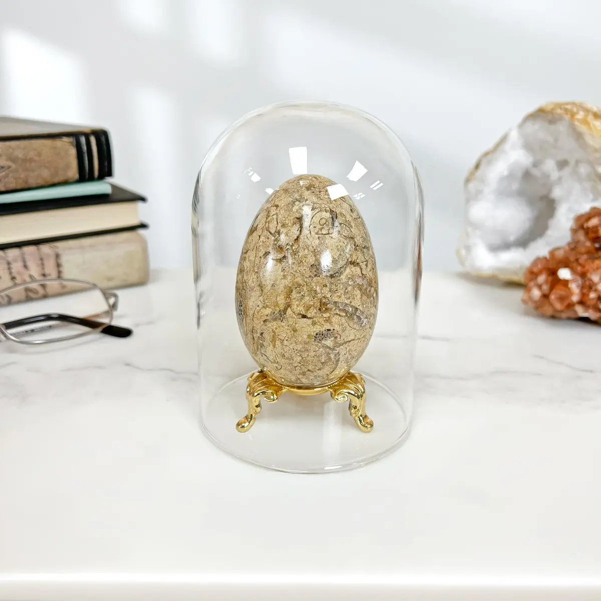 Plymor 3" x 4" Glass Display Dome Cloche (no Base) | Handcrafted Clear Glass Enclosure (70-120 chars) - view 2