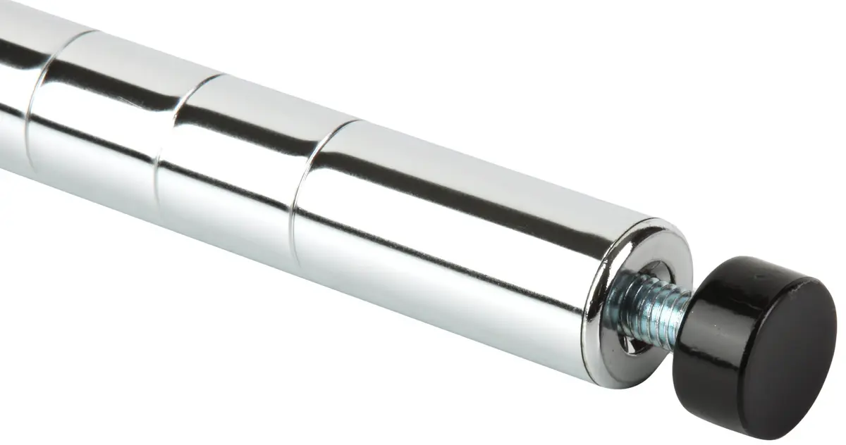 Honey-Can-Do 2-Pack Shelf Poles with Leg Levelers | Adjustable Steel Chrome 72-inch - main product image