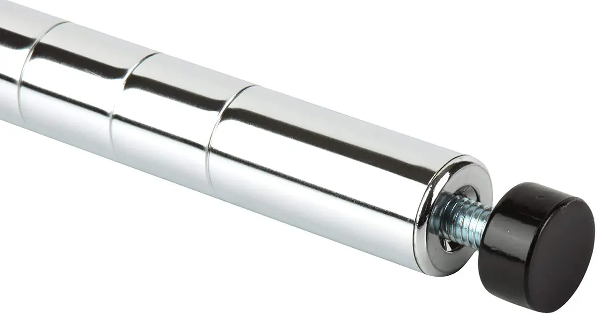 Honey-Can-Do 2-Pack Shelf Poles with Leg Levelers | Adjustable Steel Chrome 72-inch - view 2