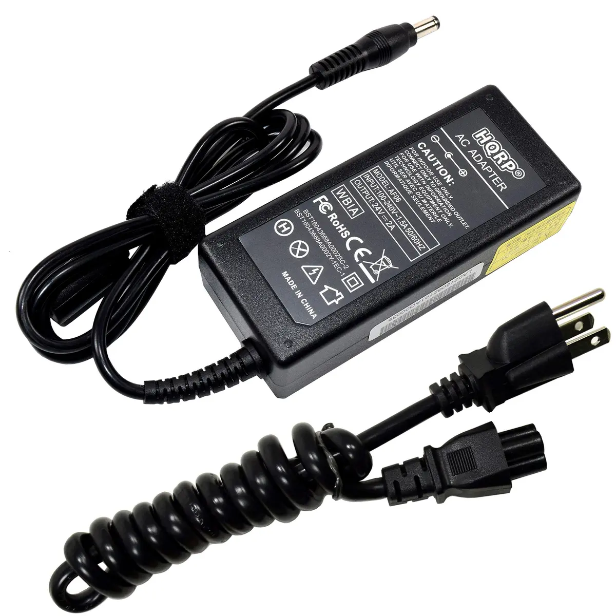 HQRP AC Power Adapter 24V 2A 48W with Euro Plug Adapter | Compatible with Logitech Racing Wheels - view 2