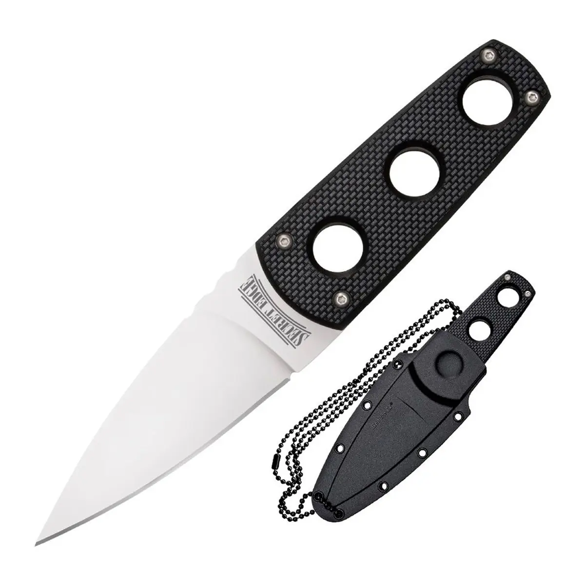 Cold Steel Secret Edge Neck Knife 6.5" Overall | Japanese AUS8A Steel, Griv-Ex Handle, Secure-Ex Sheath - main product image