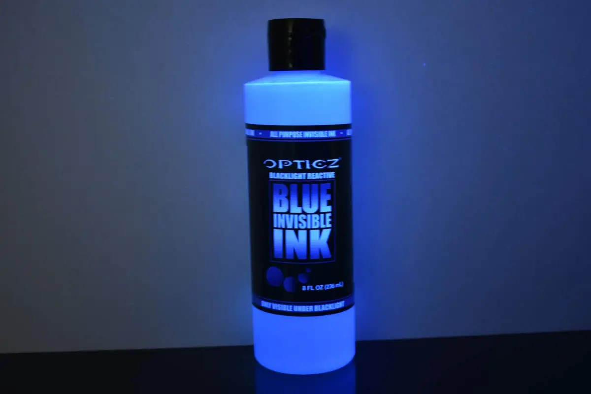 Opticz Blue UV Blacklight Reactive Security Ink 236ml (8 fl oz) | Invisible Ink for Security & Events - view 2