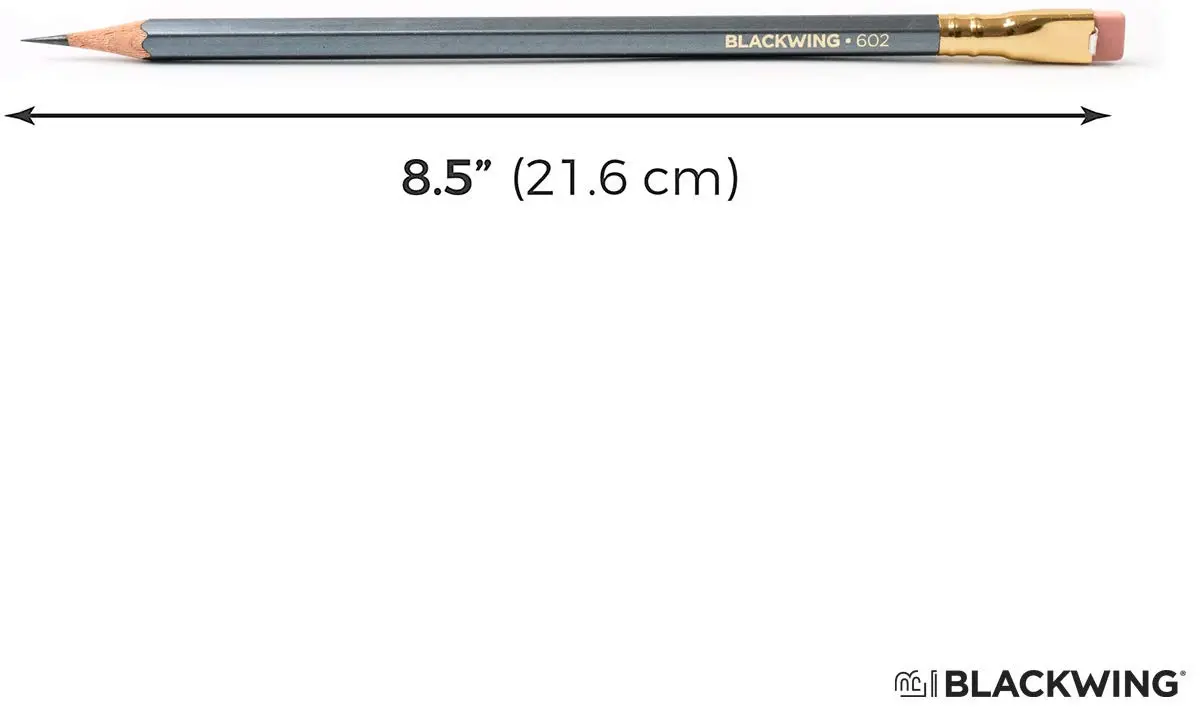 Blackwing 602 Pencils Firm Japanese Graphite Gunmetal Gray 0.8cm (0.3in) | Iconic Heritage Writing Instrument - view 2