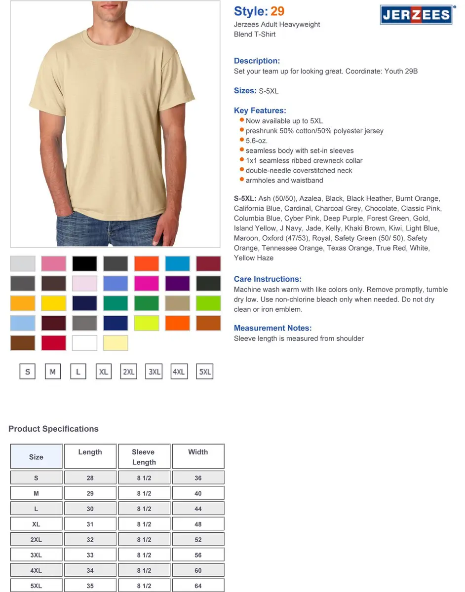 Jerzees Dri-Power Mens Active T-Shirt Small Safety Orange | Support for Active Wear in Indian Climate - view 5