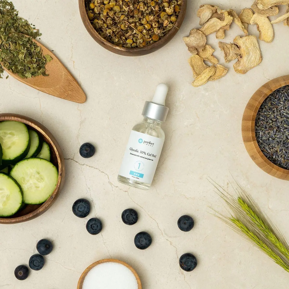 Perfect Image Glycolic Acid 30% Gel Peel with Retinol & Green Tea, 30mL | Professional Chemical Exfoliant for All Skin Types - view 7