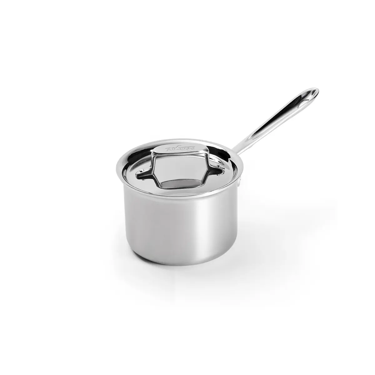 All-Clad D5 Stainless Steel 2 Qt Sauce Pan with Lid | Made in USA, Even Heat, Durable, Induction Safe - main product image