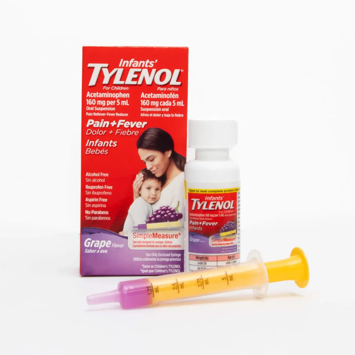 Tylenol Infants' Oral Suspension Grape 1 fl oz (29.57 ml) | Pediatrician Recommended Pain & Fever Relief - view 8