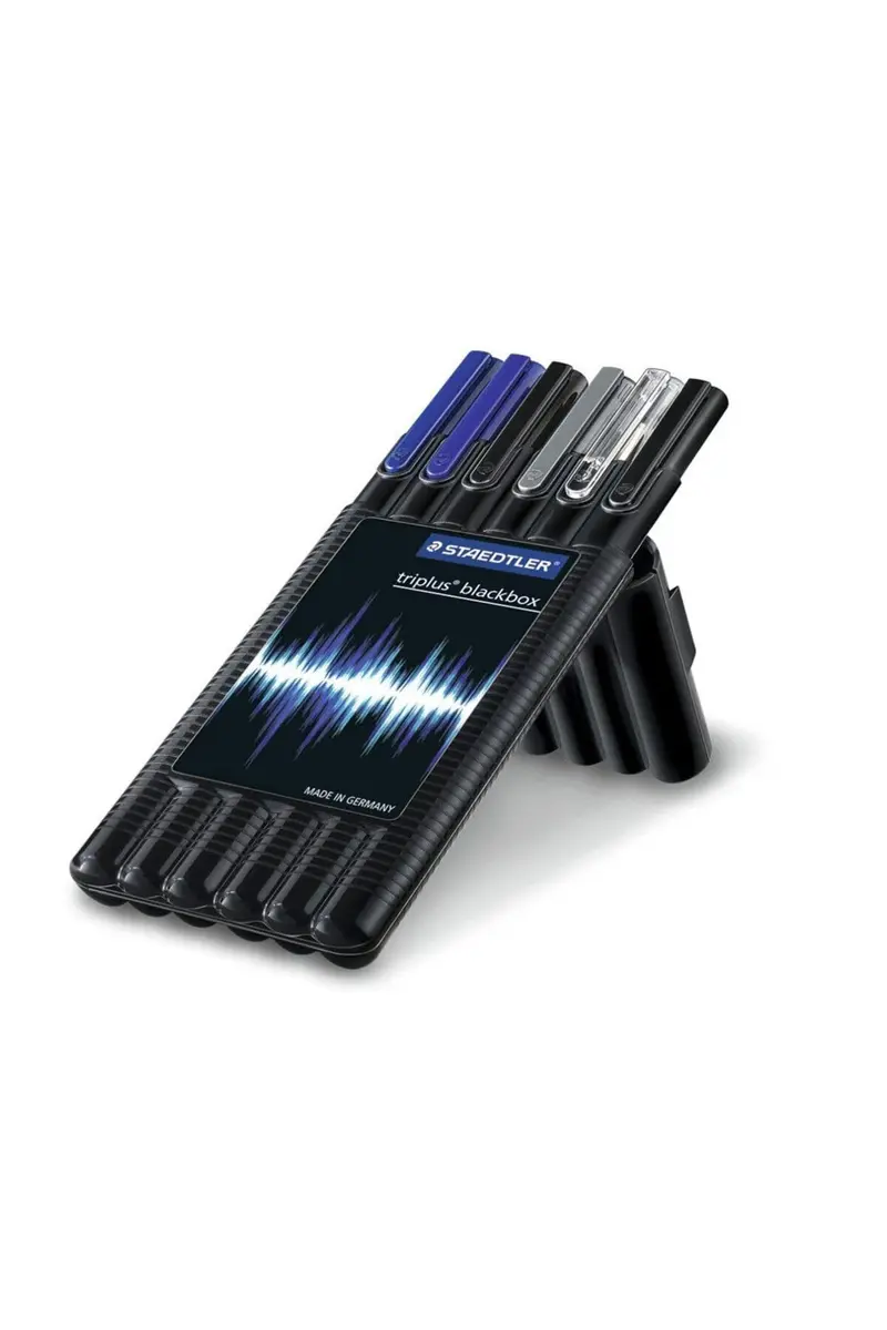 STAEDTLER Triplus Blackbox | Portable Office Pen Set with Fineliner, Rollerball, Ballpoint & Mechanical Pencil - main product image