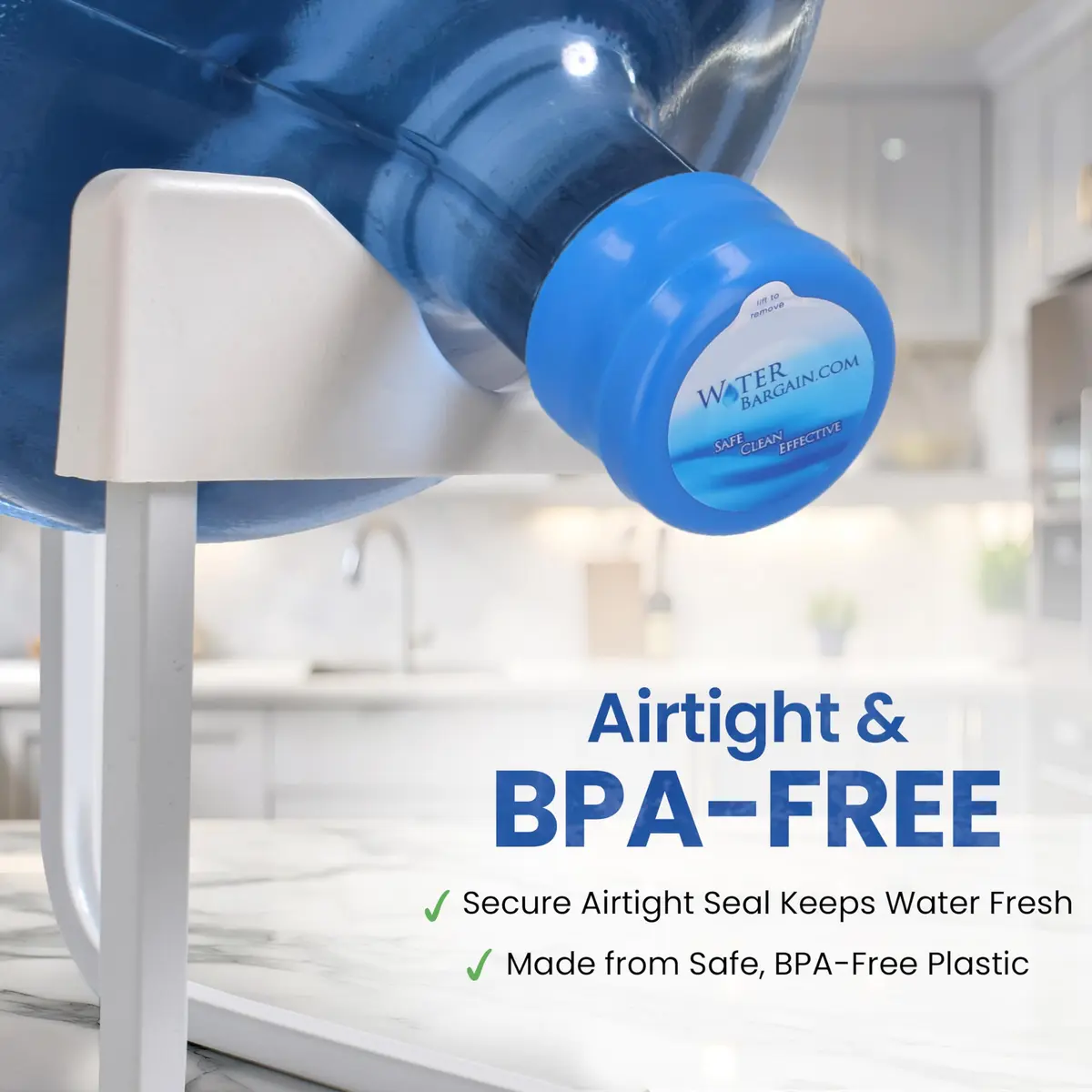 Water Bargain 3 & 5 Gallon Water Jug Caps - 10 Pack, USA Made | Spill-Proof, Airtight, Reusable - view 7