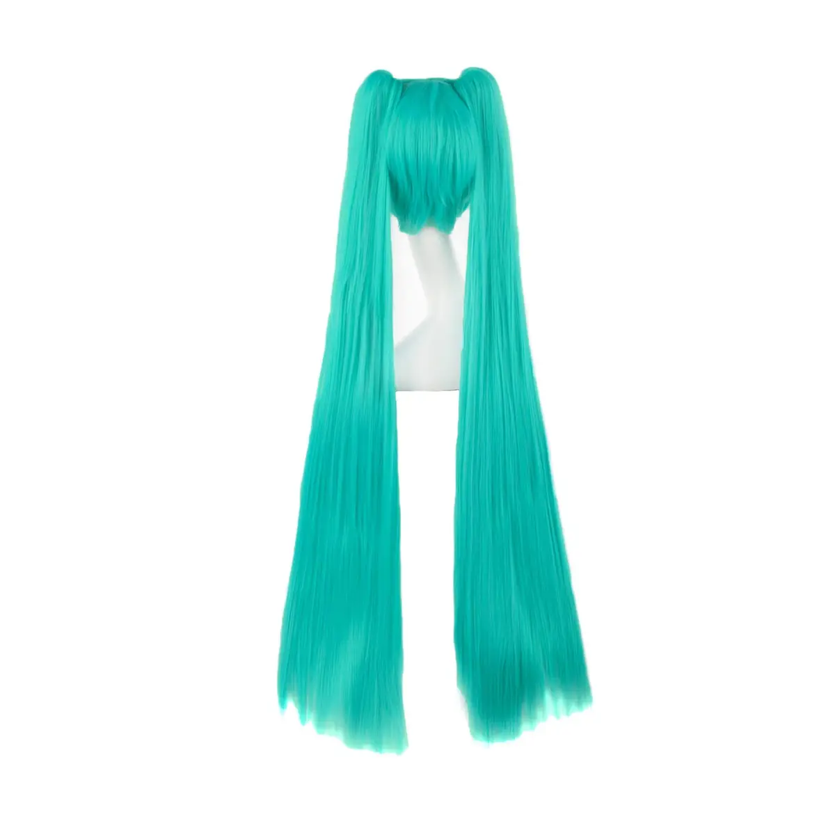 MapofBeauty Long Straight Cosplay Wig 120cm (47 Inch) | Mixed Cyan - view 4