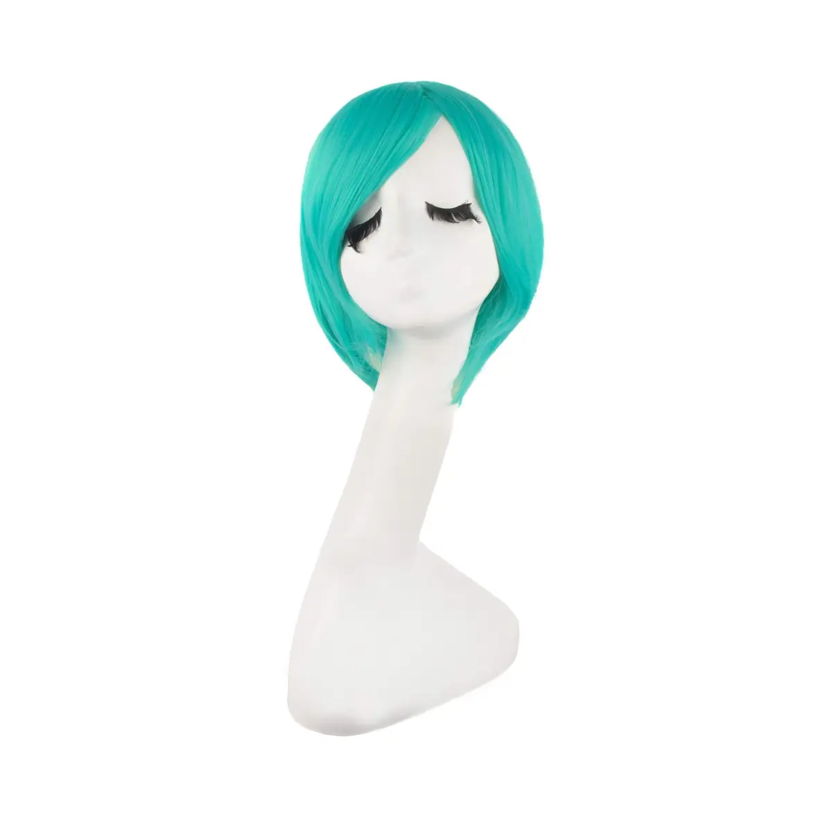 MapofBeauty Long Straight Cosplay Wig 120cm (47 Inch) | Mixed Cyan - view 5
