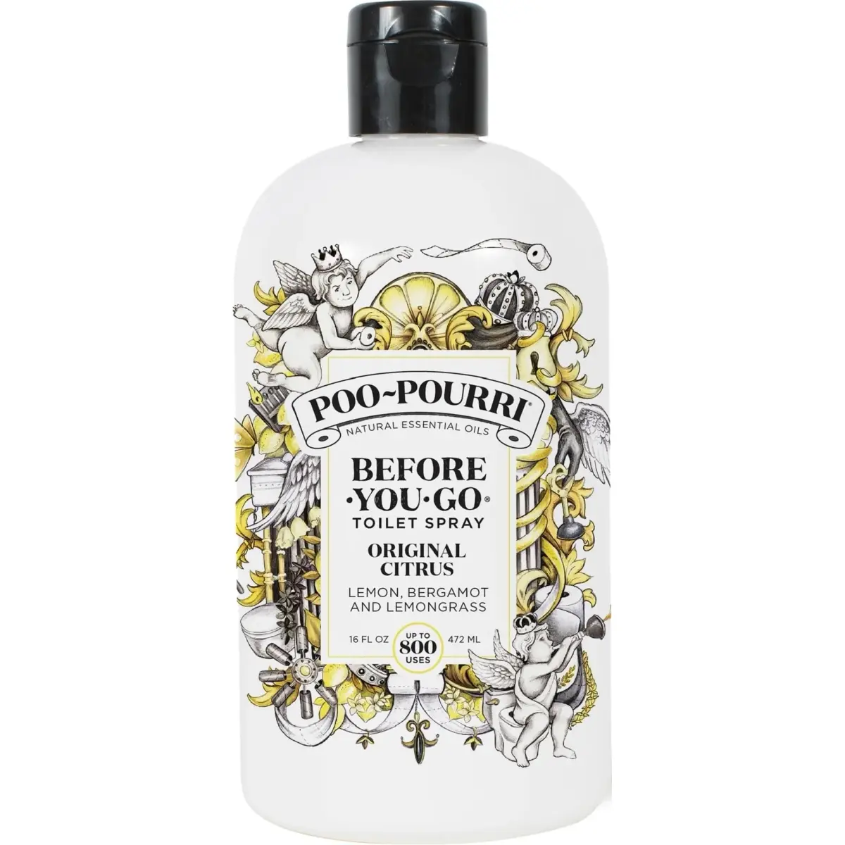 Poo-Pourri Before-You-Go Toilet Spray Refill, Original Citrus 473ml (16 Fl Oz) | Traps Odor Before It Begins - main product image
