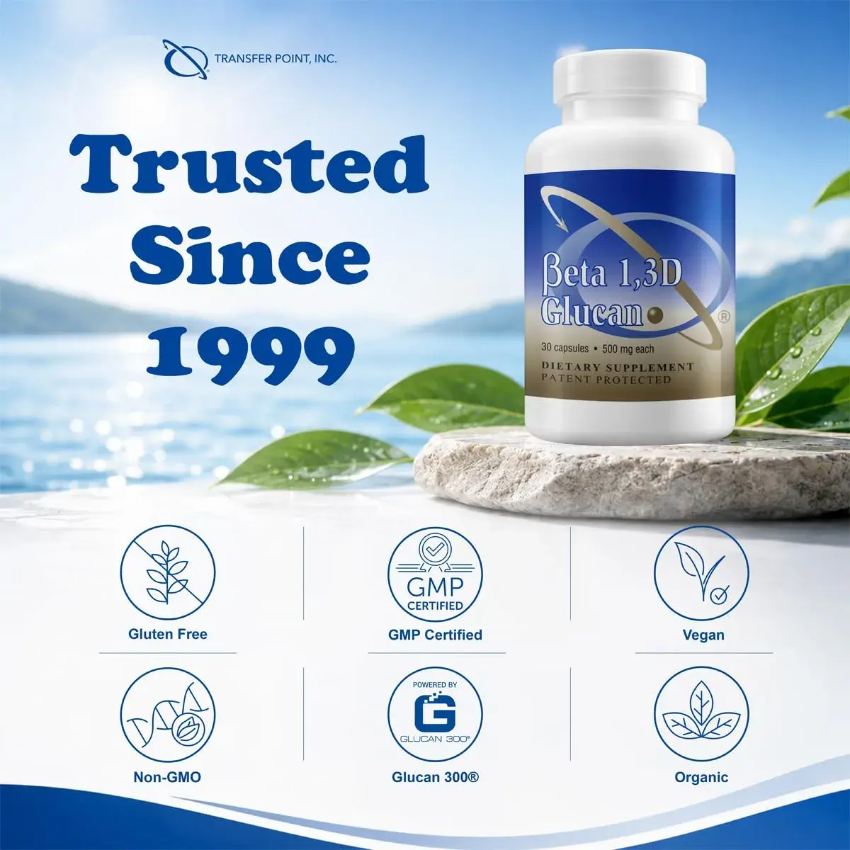 Transfer Point Beta 1,3D Glucan Immune Support Supplement 500 mg (30 Count) - view 4