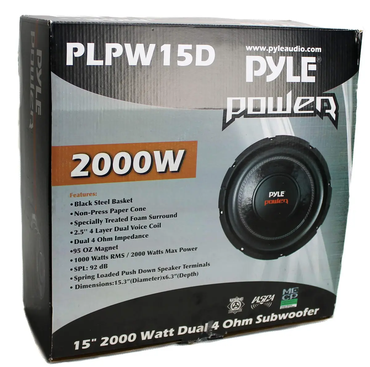 Pyle PLPW15D 15-Inch Component Subwoofer 37.5cm (15 inch) | 2000 Watt Peak Power, Dual Voice Coil - view 7