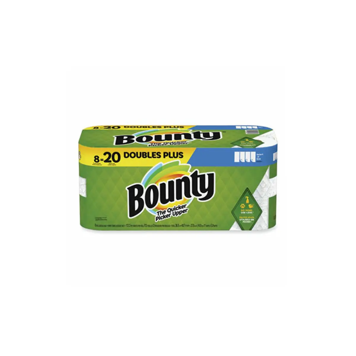 Bounty Select-A-Size Paper Towels, White, 8 Double Plus Rolls (984 Sheets Total) | Absorbent & Quicker Picker Upper - main product image