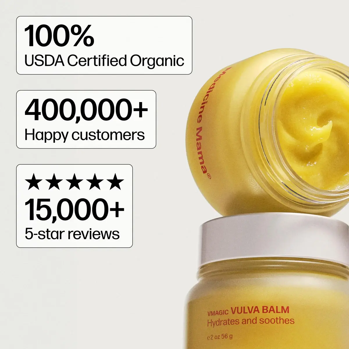 Medicine Mama's Apothecary VMAGIC Organic Vulva Balm 2 oz (59 ml) | Dermatologist Recommended for Feminine Dryness - view 6