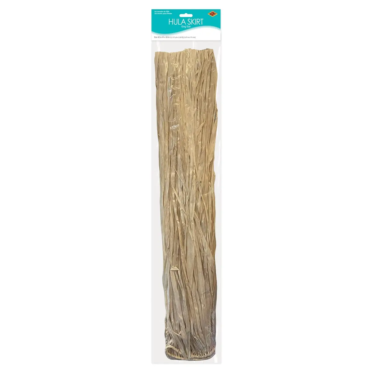 Beistle King Size Raffia Hula Skirt (natural) Party Accessory | Luau Costume - view 6